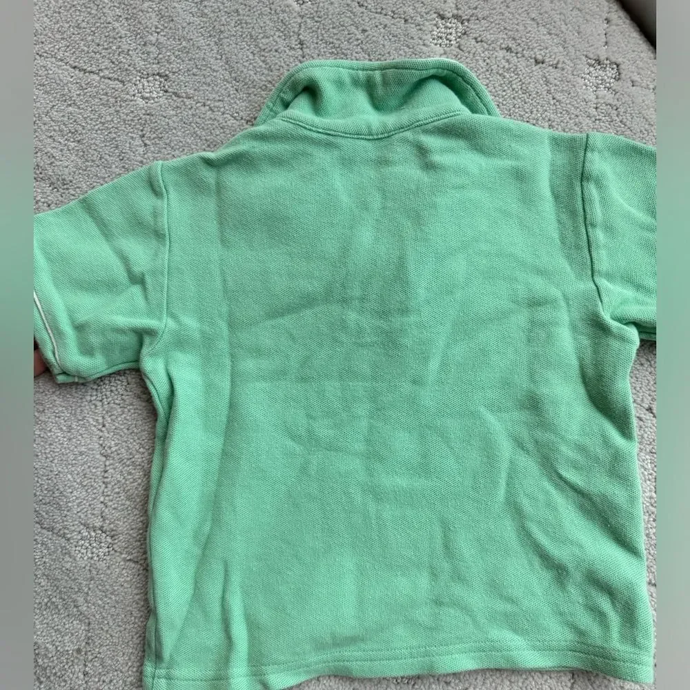 Original Penguin boys polo top shirt white piping , mint green preppy sz 18m